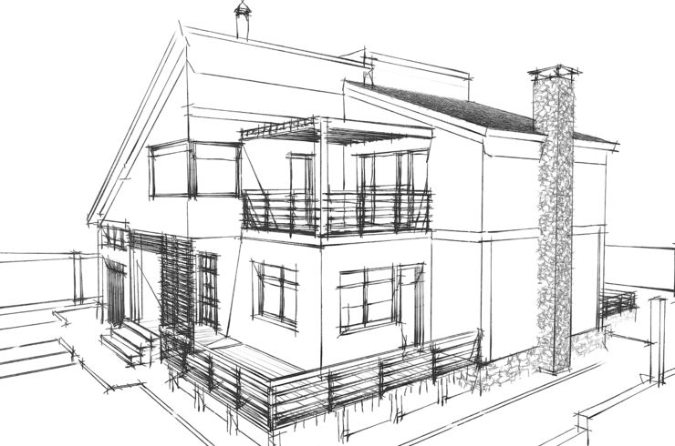 一戸建てデッサン